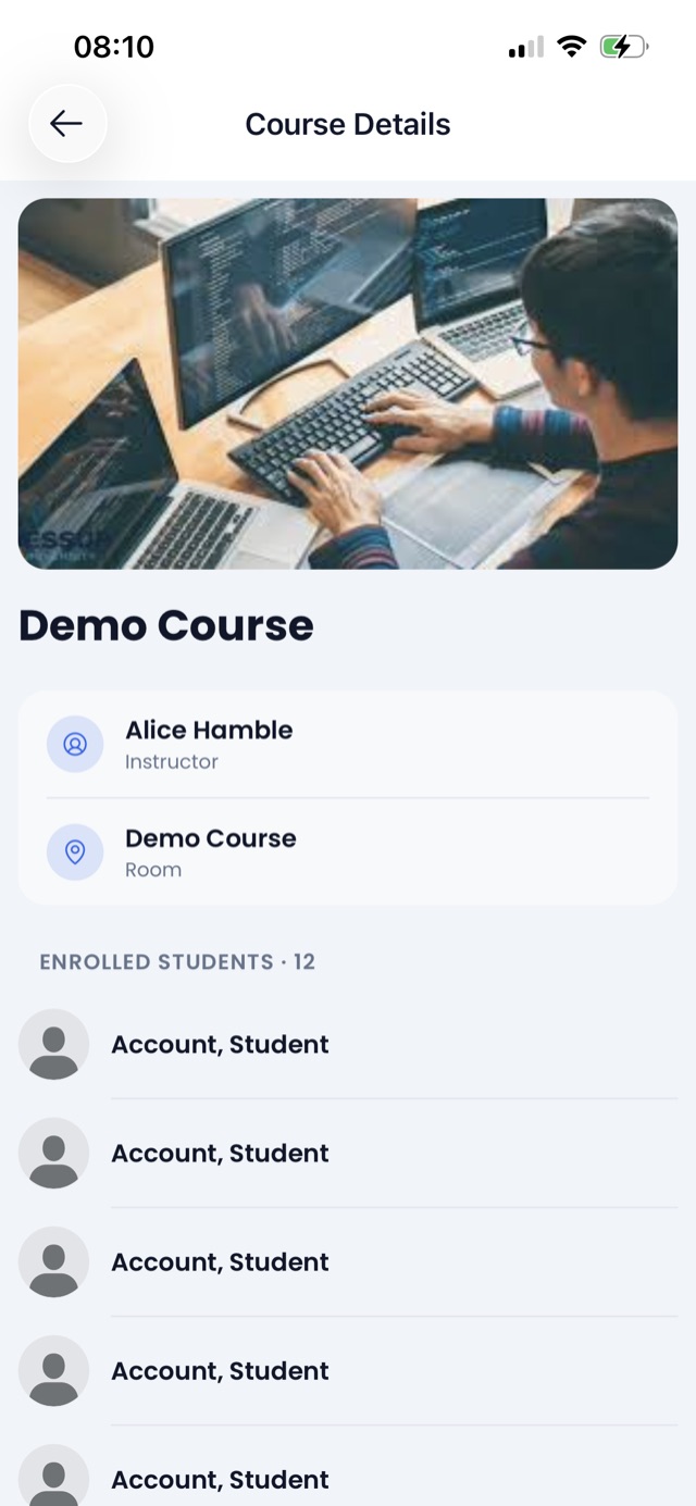The Course Details page