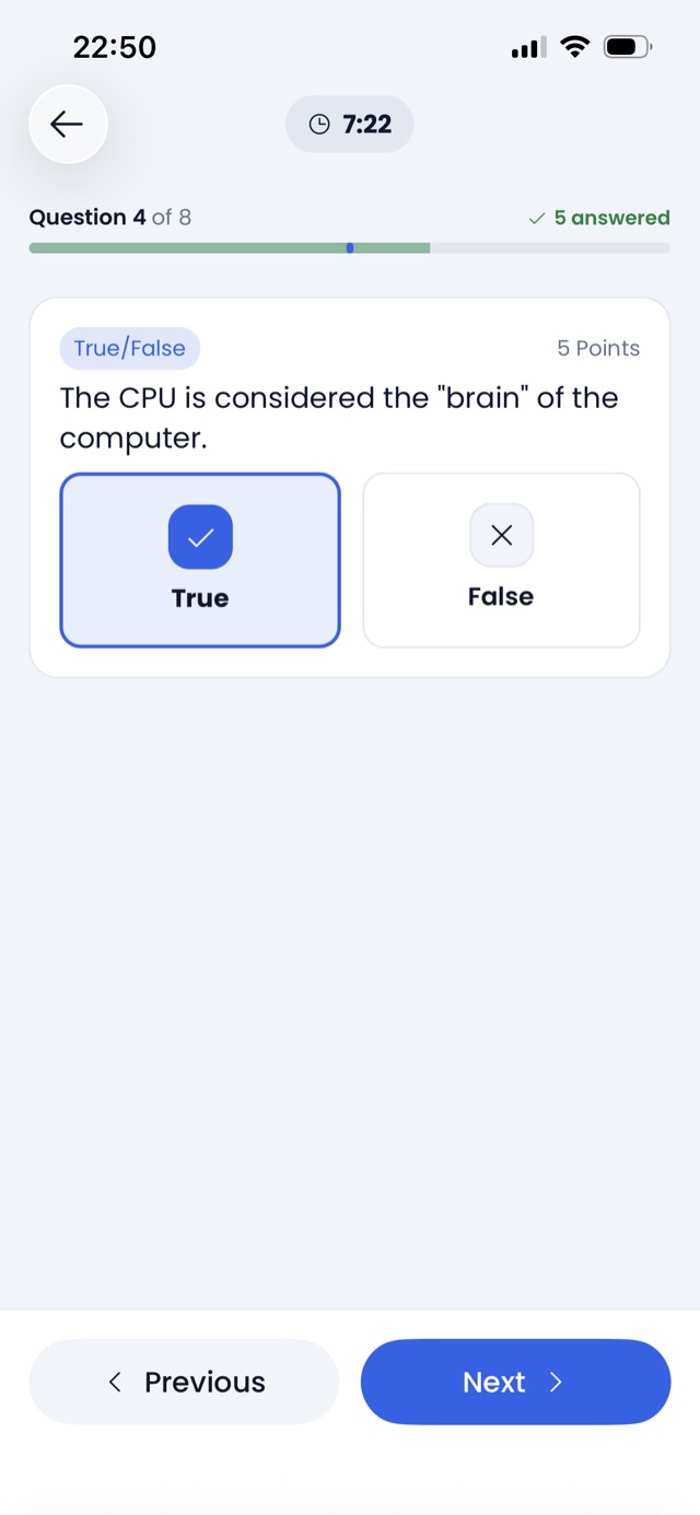 A true or false question