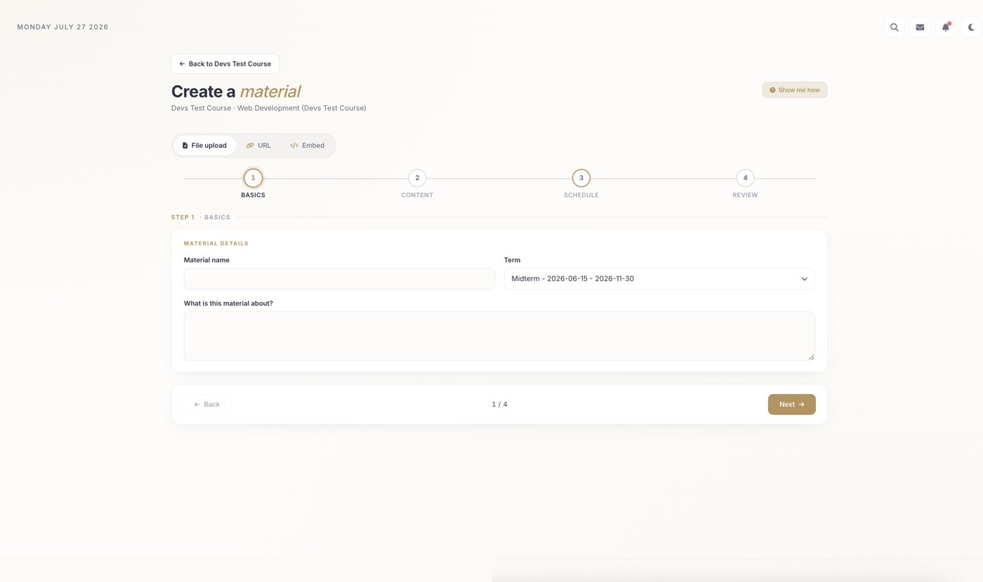 Material wizard step 1: Basics